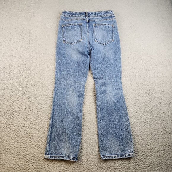 Anthropologie Pilcro Mid Rise Bootcut Jeans Women's 29 Ripped Knee Denim Pants - Picture 14 of 16